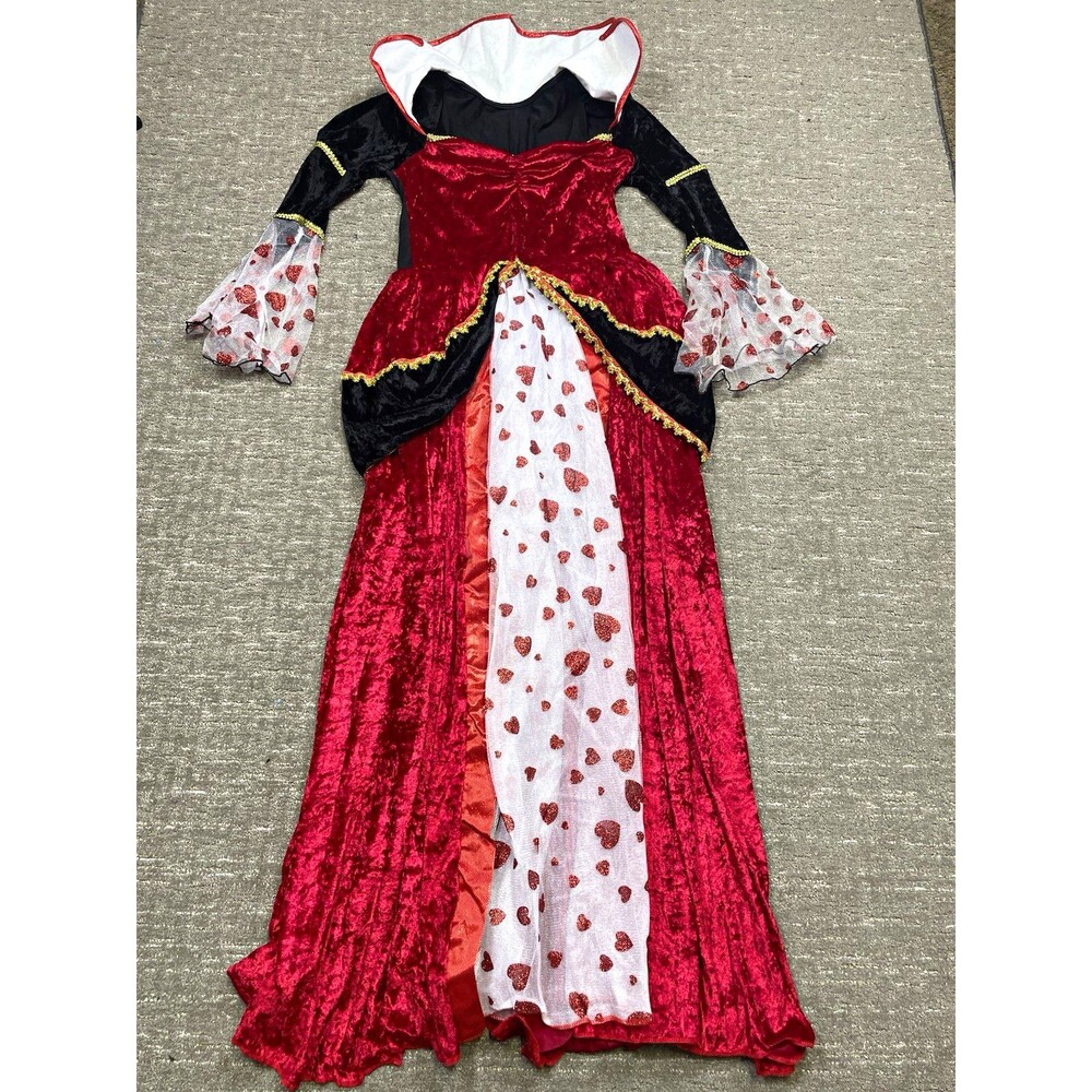 Queen of Hearts Costume Dress One Size Regular adult women Halloween
